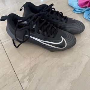 Nike Black and Gray Athletic Shoes football Cleats